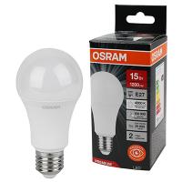 Лампа светодиодная 220В Е27 15Вт 4000К 1200лм стандарт A60 матовая Osram LED Value black аналог 707110,707111