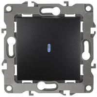 купить ЭРА12 антрацит выключатель 1кл с подсветкой скрытая 10А IP20  в Кирове ЭРА12 антрацит выключатель 1кл с подсветкой скрытая 10А IP20