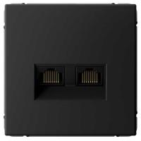 АртГэллери карбон розетка RJ45+RJ45 скрытая 2-ая 