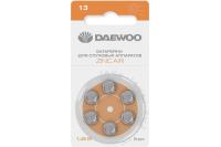 Батарейка дисковая ZA13 BL6 Daewoo слуховой аппарат