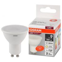Лампа свд GU10 7Вт 3000К 560лм PAR16 матовая  Osram LED Value