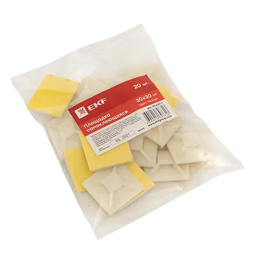 купить Площадка монтажная самоклеящаяся 30*30мм белый EKF 20шт в Кирове Площадка монтажная самоклеящаяся 30*30мм белый EKF 20шт