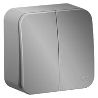 купить Бланка алюминий выключатель 2кл открытая 10А IP20  в Кирове Бланка алюминий выключатель 2кл открытая 10А IP20