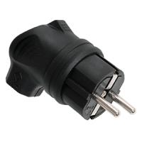 купить Вилка 16А угловая заземление черный каучук IP44 IEK аналог 358000 в Кирове Вилка 16А угловая заземление черный каучук IP44 IEK аналог 358000