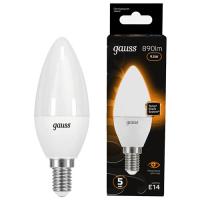 купить Лампа свд 220В E14 9,5Вт 3000К 890лм свеча B35 матовая Gauss в Кирове Лампа свд 220В E14 9,5Вт 3000К 890лм свеча B35 матовая Gauss