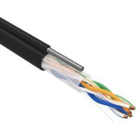 купить UTP 4*2*0,52 Cat5e черный полиэтилен кабель наружный Rexant /(305м) OUTDOOR на ТРОСУ  в Кирове UTP 4*2*0,52 Cat5e черный полиэтилен кабель наружный Rexant /(305м) OUTDOOR на ТРОСУ