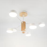 Светильник потолочный (люстра) 6*15Вт GX53 белый/дерево