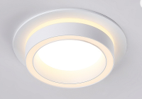 Светильник точечный GX53 круг белый встраиваемый Ambrella