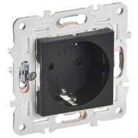 купить Сканди черный розетка скрытая 1-мест заземление шторки IP44 б/к в Кирове Сканди черный розетка скрытая 1-мест заземление шторки IP44 б/к
