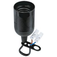 Патрон подвесной E27 пластик черный Navigator с клеммной колодкой