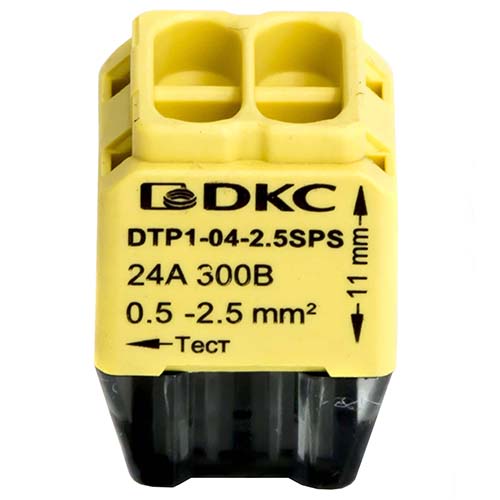 купить Клемма 4*2,5мм2 компактная желтый DKC 12шт в Кирове Клемма 4*2,5мм2 компактная желтый DKC 12шт