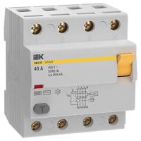 Выключатель дифференциальный (УЗО) 4Р 40А 300мА AC ВД3-63 IEK