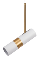 Светильник подвесной (люстра) 1*12Вт GU10 золото/белый цилиндр 