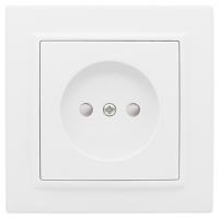 купить Минск белый розетка скрытая 1-мест шторки IP20  в Кирове Минск белый розетка скрытая 1-мест шторки IP20