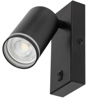 купить Светильник настенный (бра) 1*12Вт GU10 черный  в Кирове Светильник настенный (бра) 1*12Вт GU10 черный