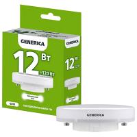 Лампа свд 220В GX53 12Вт 4000К 1200лм таблетка матовая Generica 