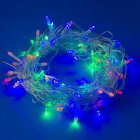 купить Гирлянда нить 10м мультицвет 100свд с контроллером IP20 прозрачный провод 8режимов в Кирове Гирлянда нить 10м мультицвет 100свд с контроллером IP20 прозрачный провод 8режимов