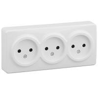 купить Эксперт белый розетка открытая 3-мест IP20  в Кирове Эксперт белый розетка открытая 3-мест IP20