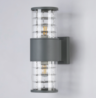 купить Светильник садово-парковый настенный 11Вт E27 металл серый IP54 на 2 лампы в Кирове Светильник садово-парковый настенный 11Вт E27 металл серый IP54 на 2 лампы