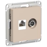 купить Атлас песочный розетка RJ45+TV оконечная скрытая 2-ая  в Кирове Атлас песочный розетка RJ45+TV оконечная скрытая 2-ая