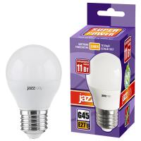 купить Лампа шар свд Е27 11Вт 3000К 950лм G45 матовый Jazzway в Кирове Лампа шар свд Е27 11Вт 3000К 950лм G45 матовый Jazzway