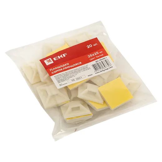 купить Площадка монтажная самоклеящаяся 25*25мм белый EKF 20шт в Кирове Площадка монтажная самоклеящаяся 25*25мм белый EKF 20шт