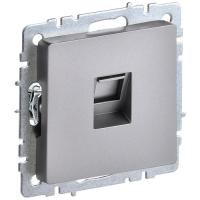 купить Брайт сталь розетка RJ45 скрытая 1-ая  в Кирове Брайт сталь розетка RJ45 скрытая 1-ая