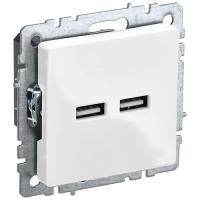 купить Брайт белый розетка USB A+A скрытая 2-ая  в Кирове Брайт белый розетка USB A+A скрытая 2-ая