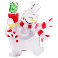 купить Фигурка "Снеговик с подарком" 7,5см 1свд RGB (батарейки в комплекте)на присоске в Кирове Фигурка "Снеговик с подарком" 7,5см 1свд RGB (батарейки в комплекте)на присоске