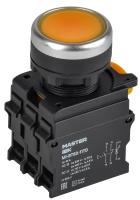 Кнопка с подсвет. и фикс. d=22мм 1NO+1NC жёлтая MASTER IEK