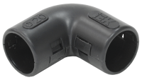 купить Поворот 90° 20мм IP40 разъемный черный пластик IEK  в Кирове Поворот 90° 20мм IP40 разъемный черный пластик IEK