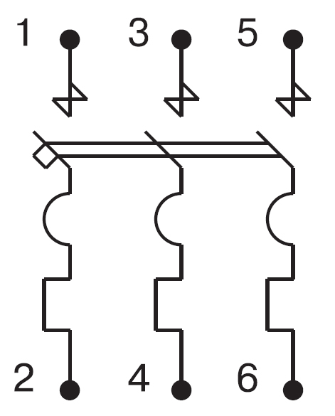 Автомат 3Р 6А C 10кА ВА47-100 IEK