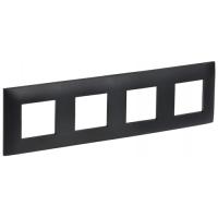 SKANDY Рамка 4-мест. SK-F04Bl черн. IEK