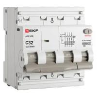 Дифавтомат 4Р 32А C тип AC 30мА 6кА 4мод АВДТ-63N EKF PROxima