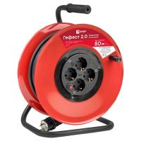 купить Удлинитель 4-мест 50м КГ 3*1,5 красный катушка металл IP20 EKF  в Кирове Удлинитель 4-мест 50м КГ 3*1,5 красный катушка металл IP20 EKF