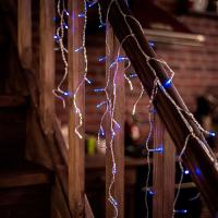 купить Гирлянда бахрома 3*0,7м сине-белый 200свд соединяемая IP44 прозрачный провод мерцание в Кирове Гирлянда бахрома 3*0,7м сине-белый 200свд соединяемая IP44 прозрачный провод мерцание