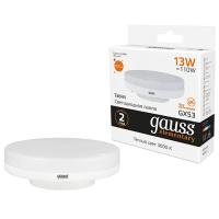 купить Лампа свд 220В GX53 13Вт 3000К 890лм таблетка матовая Gauss  в Кирове Лампа свд 220В GX53 13Вт 3000К 890лм таблетка матовая Gauss