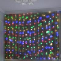 купить Гирлянда занавес 3*3м мульти 300свд с контроллером IP20 прозрачный провод 8 режимов в Кирове Гирлянда занавес 3*3м мульти 300свд с контроллером IP20 прозрачный провод 8 режимов