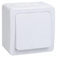 купить Гермес белый выключатель 1кл открытая 10А IP54  в Кирове Гермес белый выключатель 1кл открытая 10А IP54