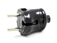 купить Вилка 6А прямая черный пластик IP20 IEK  в Кирове Вилка 6А прямая черный пластик IP20 IEK