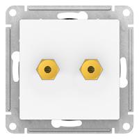 купить Атлас белый розетка AUX скрытая 2-ая   в Кирове Атлас белый розетка AUX скрытая 2-ая