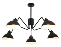 Светильник подвесной (люстра) 5*40Вт E14 черный дизайн