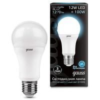 Лампа свд Е27 12Вт 4100К 1200лм стандарт А60 матовая  Gauss Black