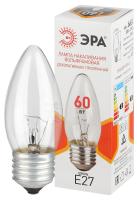 Лампа свеча накал Е27 60Вт 660лм прозрачная ЭРА