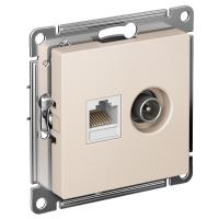 AtlasDesign бежевый розетка RJ45+TV скрытая 2-ая  