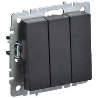 BRITE Выключ. 3-кл. 10А ВС10-3-0-БрЧ черн. IEK