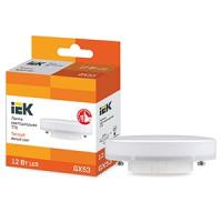 Лампа свд 220В GX53 12Вт 3000К 1080лм таблетка матовая IEK 