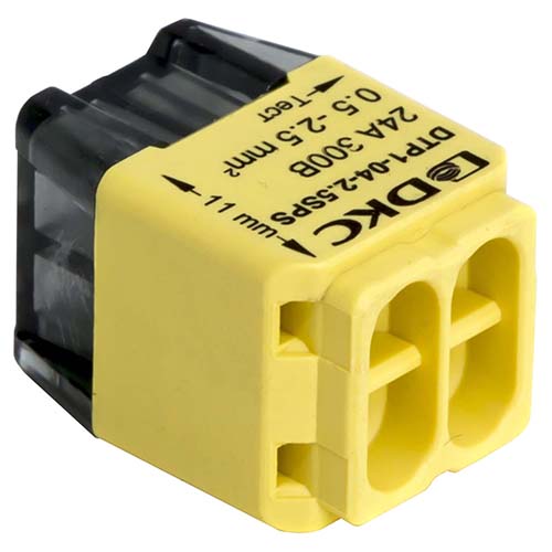 купить Клемма 4*2,5мм2 компактная желтый DKC 12шт в Кирове Клемма 4*2,5мм2 компактная желтый DKC 12шт