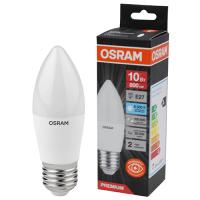 купить Лампа свеча свд Е27 10Вт 6500К 800лм B39 матовая Osram LED Value black в Кирове Лампа свеча свд Е27 10Вт 6500К 800лм B39 матовая Osram LED Value black