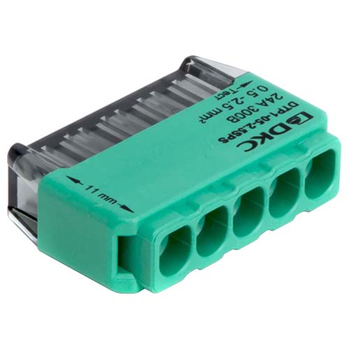 купить Клемма 5*2,5мм2 компактная зеленый DKC 2шт в Кирове Клемма 5*2,5мм2 компактная зеленый DKC 2шт